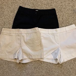 Bundle of 3 women Loft shorts. 4” inseam. Size 6.
